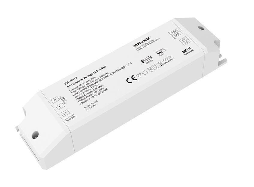 PB-40-12 Skydance Led Controller 40W 12V RF Dimmable LED Driver 100-240VAC