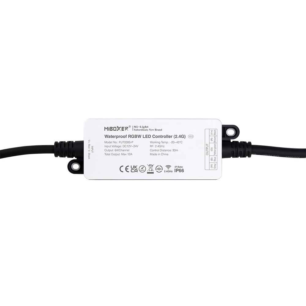 FUT038S-P MiLight DC12-24V Waterproof RGBW 2.4GHz LED Controller
